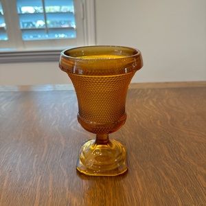 Vintage amber glass vase